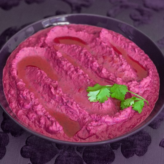 Roasted Beet Cauliflower Hummus