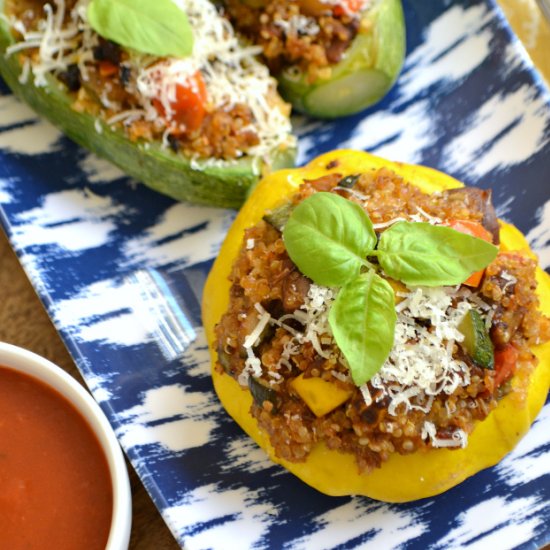 Quinoa Stuffed Summer Squash