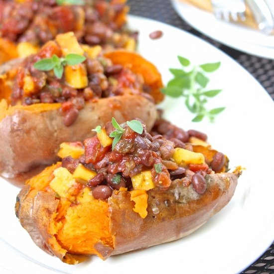 Grilled Sweet Potato Boats