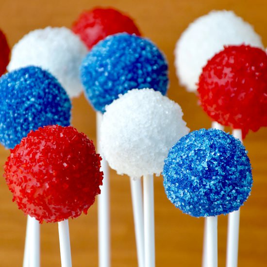 Red, White & Blue Oreo Cookie Pops