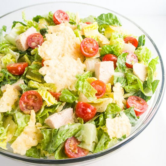 Chicken Caesar Salad w/ Parm Crisps