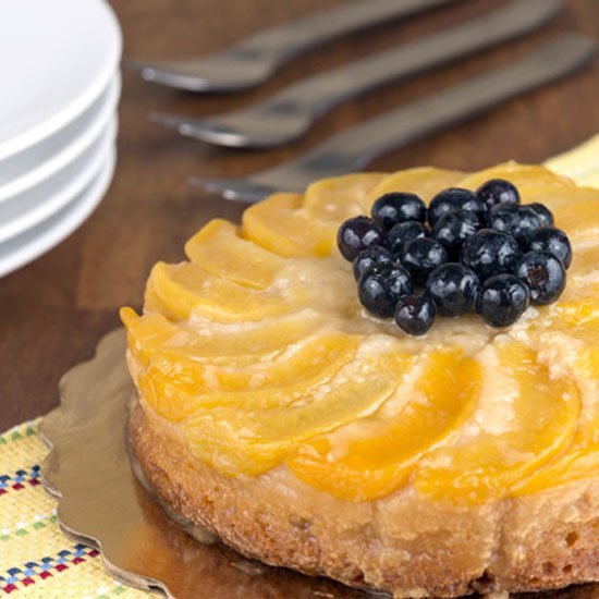 Peach -Blueberry Upside-Down Cake