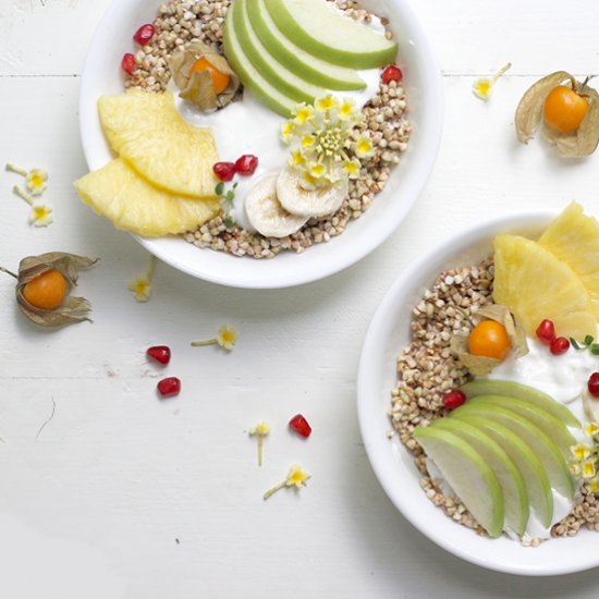 Fruit Buckwheat Breakfast Bowls