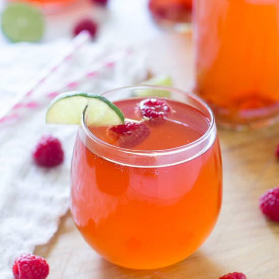 Raspberry Lime Homemade Kombucha