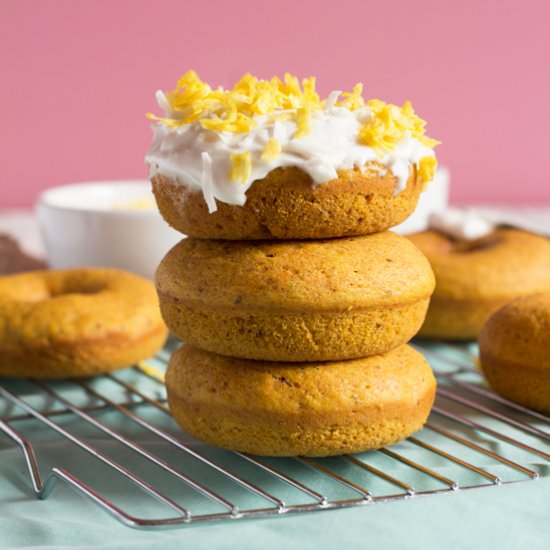 Vegan Baked Golden Milk Donuts