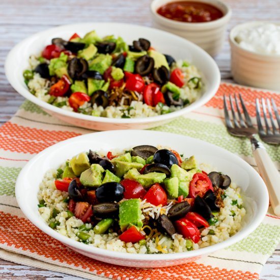 Low-Carb Cauliflower Rice Taco Bowl