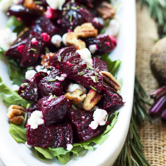 Twice-Roasted Beets with Herbs