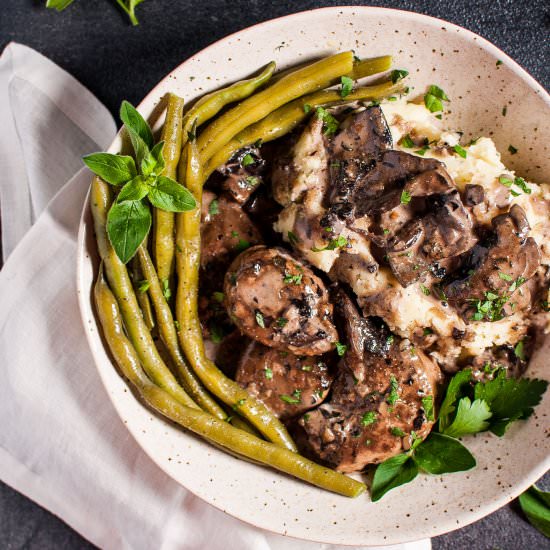 Creamy Balsamic Mushroom Pork