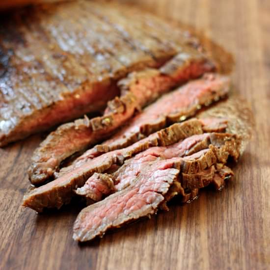 Asian-marinated flank steak