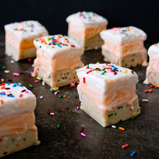 Orange Creamsicle Cookie Dough Bars