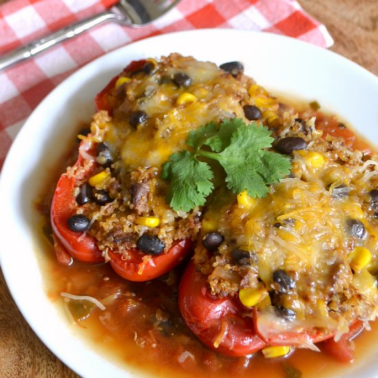 Crockpot Tex Mex Stuffed Peppers