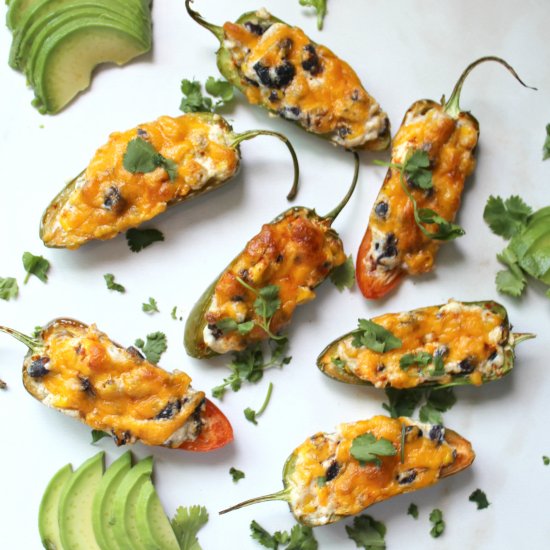 Black Bean & Corn Stuffed Jalapenos