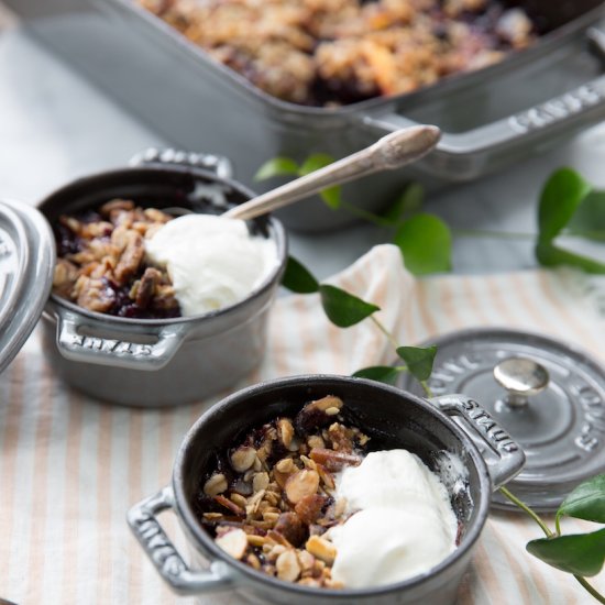 Peach & Blueberry Crumble