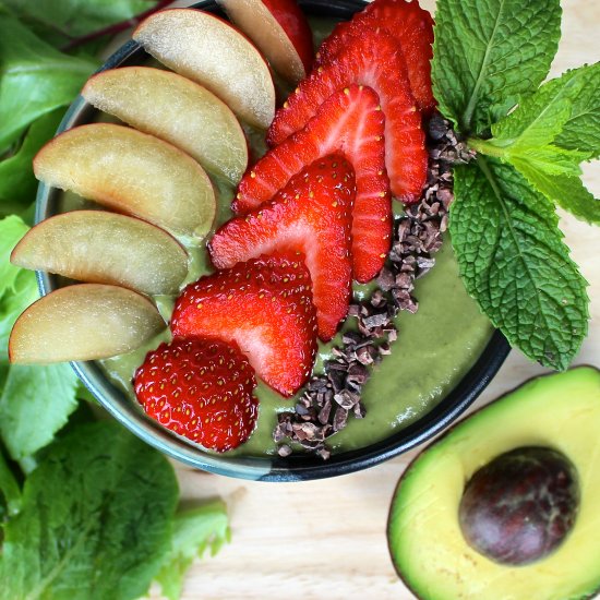 Avocado Spinach Smoothie Bowl