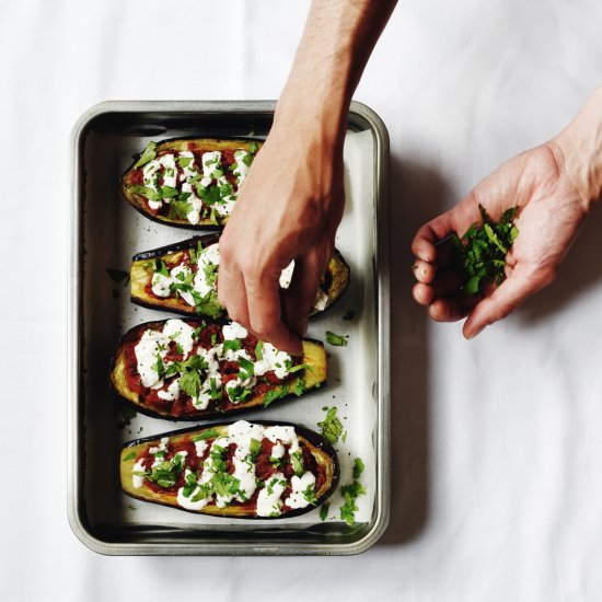 Stuffed Eggplants with Tomato