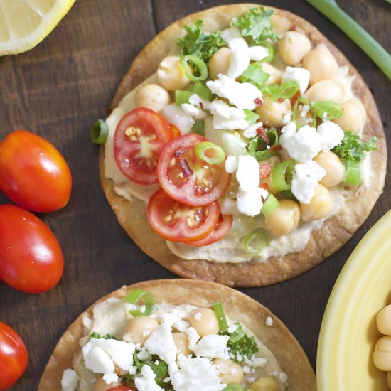 Mediterranean Hummus Tostadas