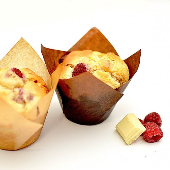 Raspberry & White Chocolate Muffins