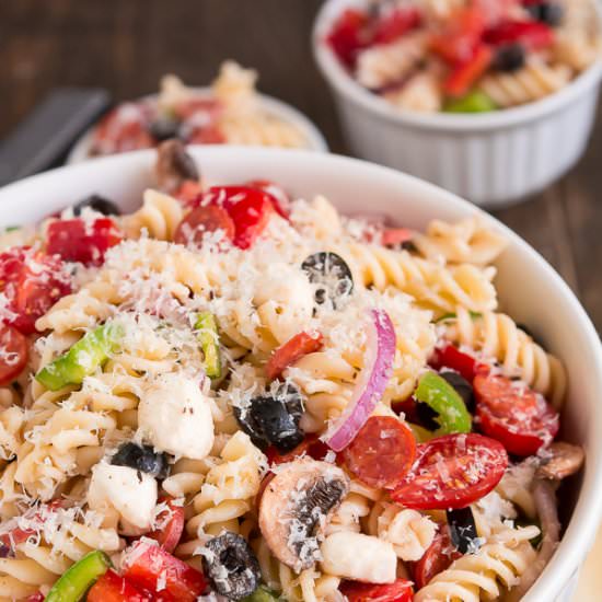 pizza pasta salad