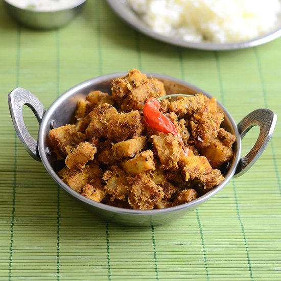 Chettinad Raw Banana Curry For Rice