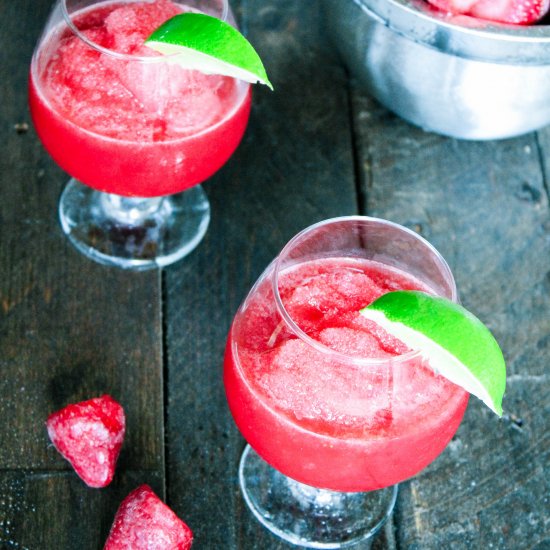 Red Wine Strawberry Lime Slushy