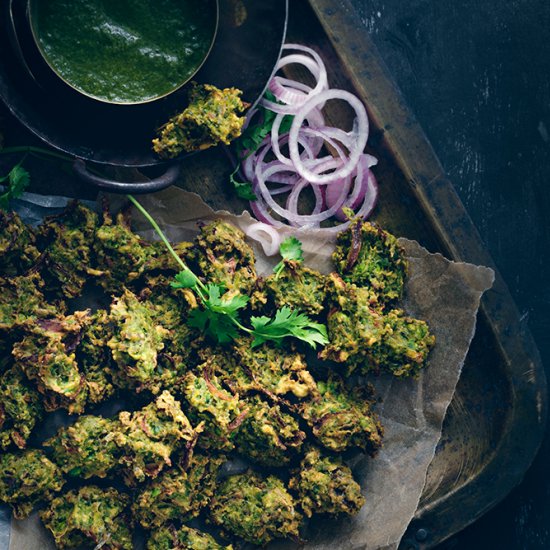 Green Pea Onion Fritters