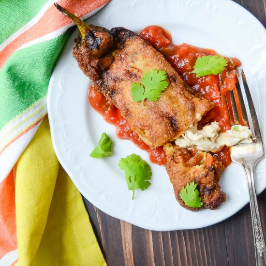 Tex Mex Chicken Chile Rellenos