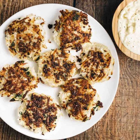 Potato Cauliflower Latkes