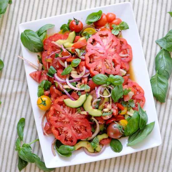 Heirloom Tomato Peach Salad