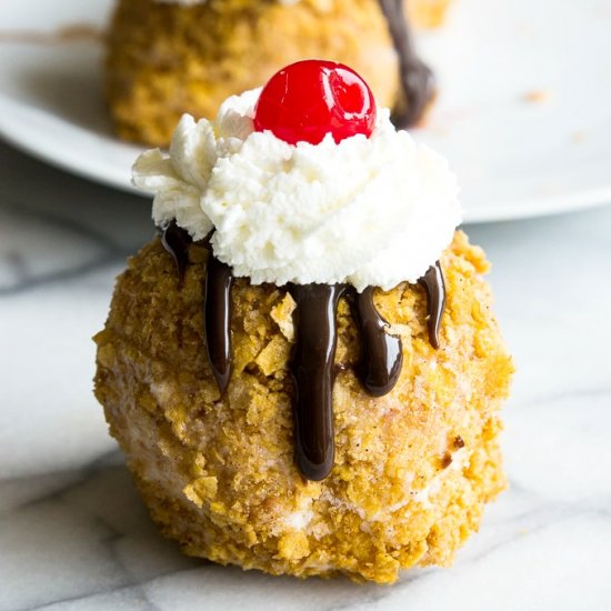 Easy Mexican Fried Ice Cream