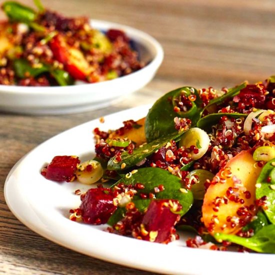 Quinoa Salad with Pear and Spinach