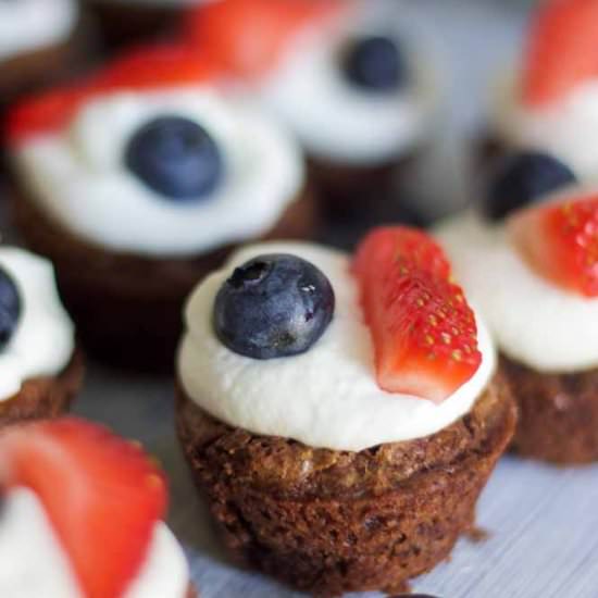 Mini Patriotic Brownies