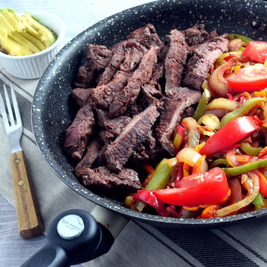 Flat Iron Steak Fajitas