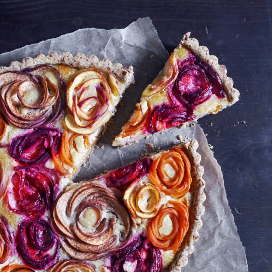 Stone Fruit Almond Tart