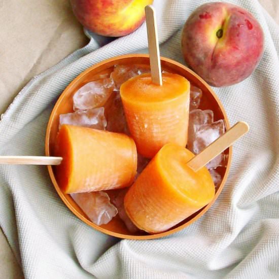 Peach and Melon Popsicles