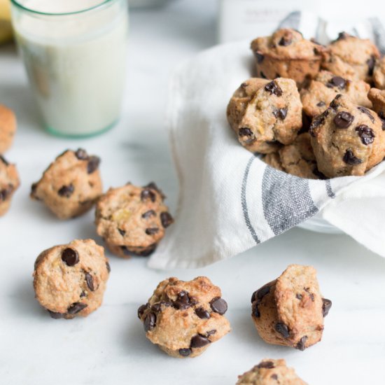 Vegan Banana Chocolate Chip Muffins