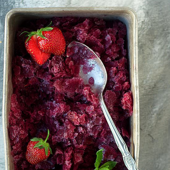 Red Wine Sangria Granita