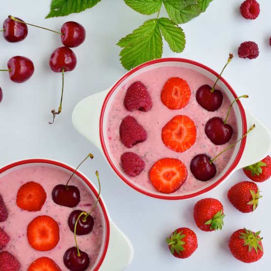 Cherry Strawberry Smoothie Bowl