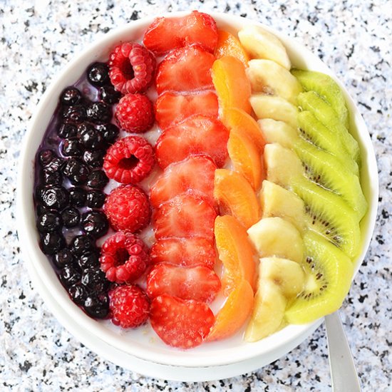 Rainbow Quinoa Breakfast Bowl