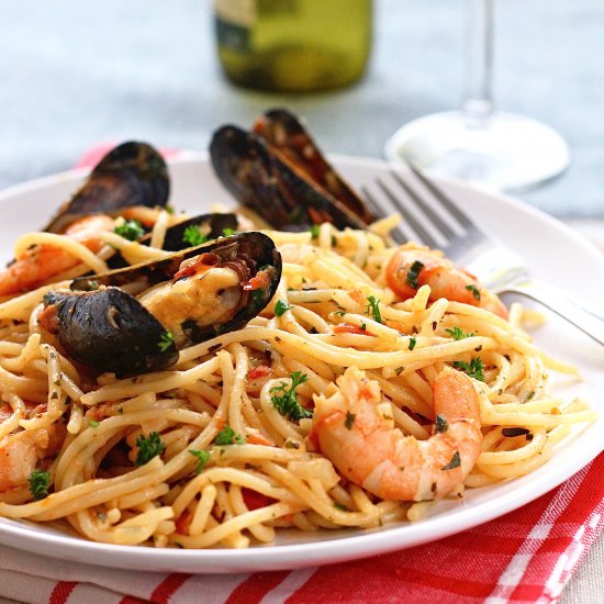 My Best Seafood Spaghetti