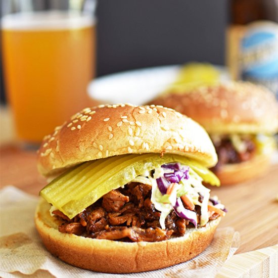 Slow Cooked BBQ Chicken Sandwich