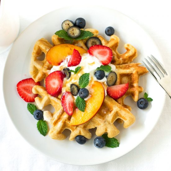 Healthy Whole Wheat Waffles