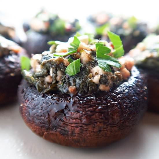 Spanakopita Stuffed Mushrooms