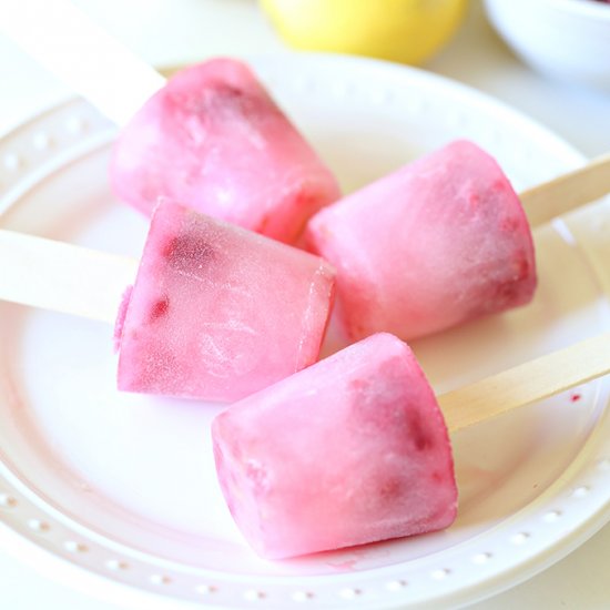 Raspberry Lemonade Popsicles