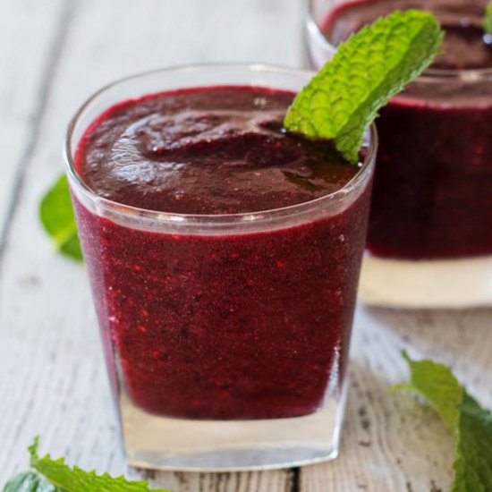 Berry Mint Vodka Slushie