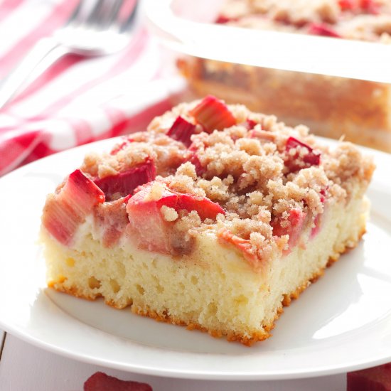 Rhubarb Streusel Cake