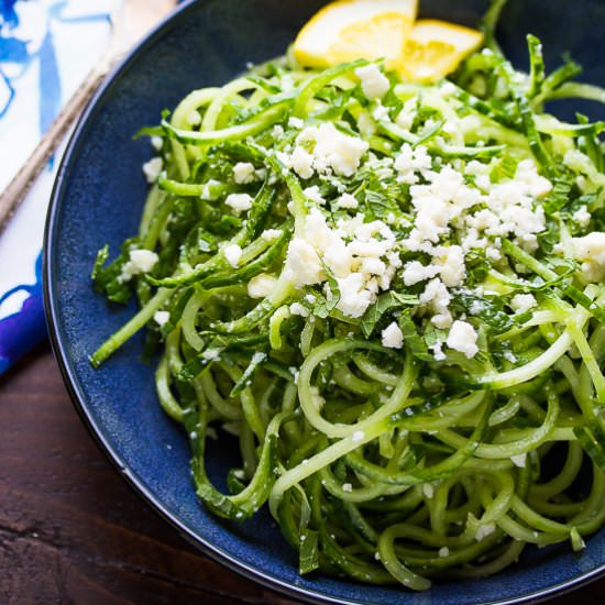 Spiralized Cucumber Salad