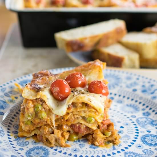 Chicken & Pea Lasagne