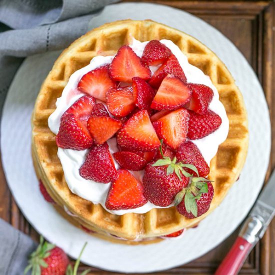 Strawberry Waffle Cake