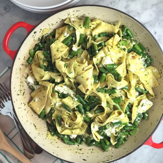 Herbed Asparagus Pappardelle