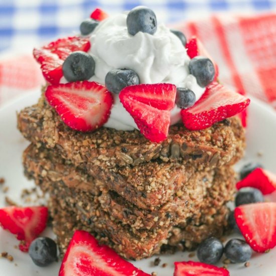 Red, White and Blue French Toast